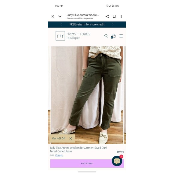 Judy Blue Army Green High Rise jogger jean 14W high waist - Picture 1 of 5